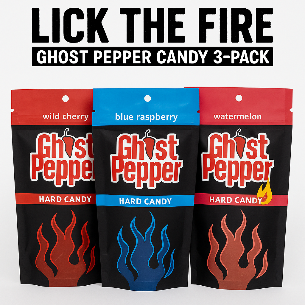 Lick the Fire – Ghost Pepper Candy 3-Pack